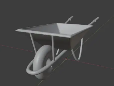 FREE Wheelbarrow Low Poly Model PBR Free low-poly 3D model