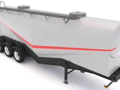 Cement Trailer 3D model