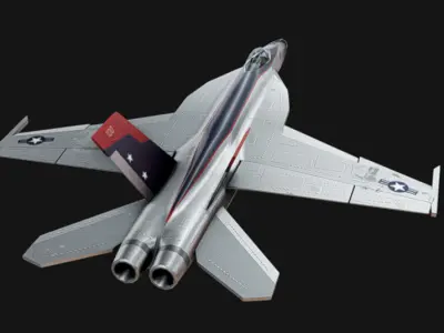 F-18 Jet Low-poly 3D model