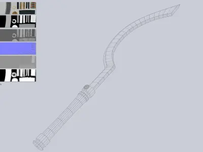 Anubis blade Low-poly 3D model