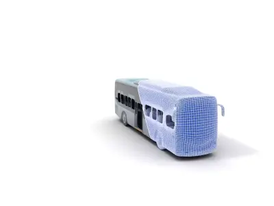 Sleek Urban Bus model pack Low-poly 3D model purchase