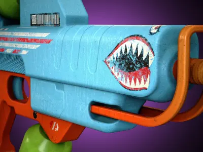 Water Pistol 3D Model Low-poly 3D model