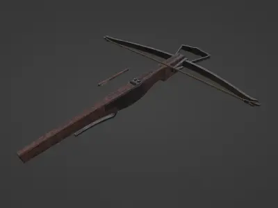 Medieval Crossbow Free low-poly 3D model