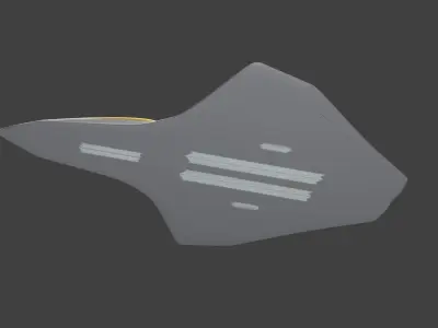 Sixth generation stealth fighter silent bat 3D model