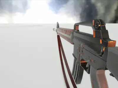 M16 Assault Rifle Low-poly 3D model buy