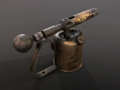 Old Sweden Blowlamp Low-poly 3D model Low-poly 3D model