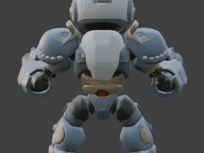 Aesthetic Heavy Combat Chibi 3D Model Low-poly 3D model buy
