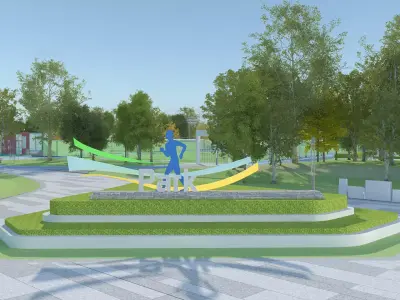 City Park Design 3D model