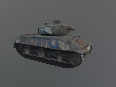 rusty abandoned tank 3D model