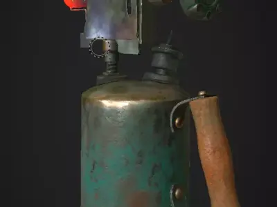 Torch gas lighter Low-poly 3D model