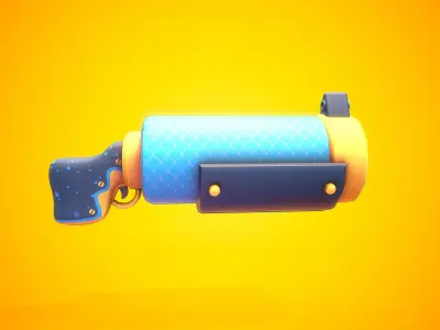 Stylized Shotgun Low-poly Low-poly 3D model