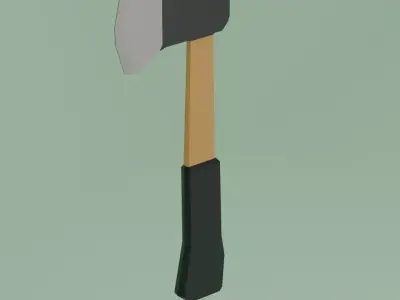 Simple axe Low-poly 3D model