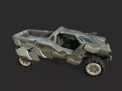 Sci-fi style pickup truck 3D model