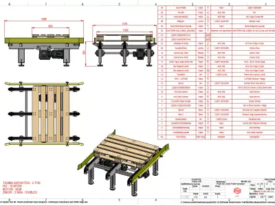 Pallet Chain Conveyor 3D model