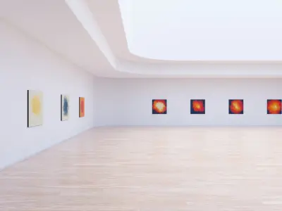 Art Museum Gallery Interior 19b Low-poly 3D model