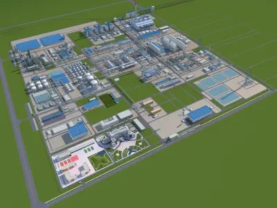 Coal Chemical Industry 3D model purchase
