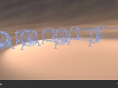 Industrial Cisterns Low-poly 3D model