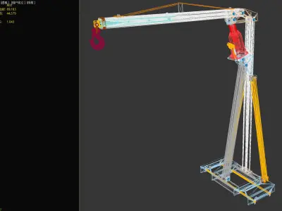 Pallet Truck Crane 3D model