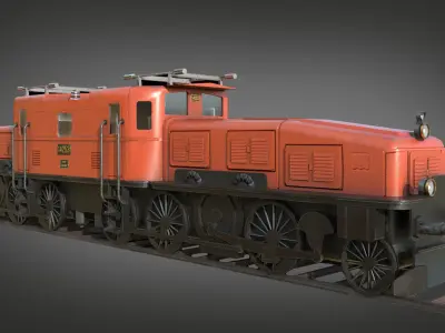 Crocodile Locomotive Train Class Ce 6-8 Low-poly 3D model