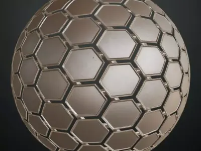 Hexagonal Sci-Fi Metal Plate PBR Seamless Texture purchase