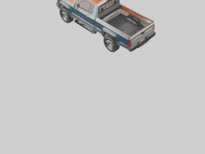 Modern Classic Pickup Truck model 3D model