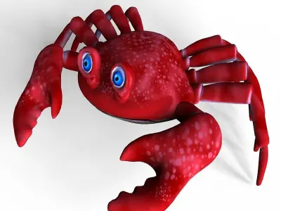 Crab Toon Low-poly 3D model