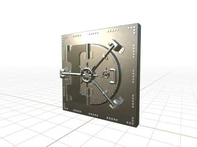Steel Door of vault 3D model