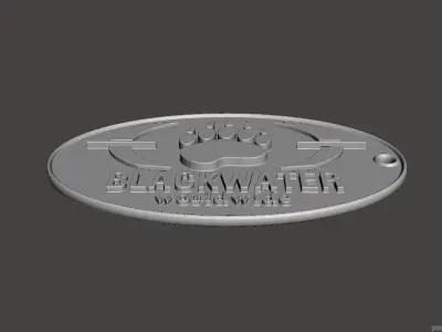 BLACKWATER - Army badge Free 3D print model