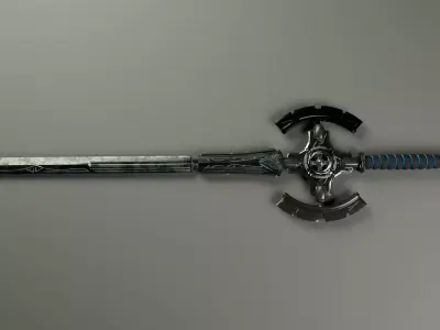 High-Detail 3D Sword Model Low-poly 3D model