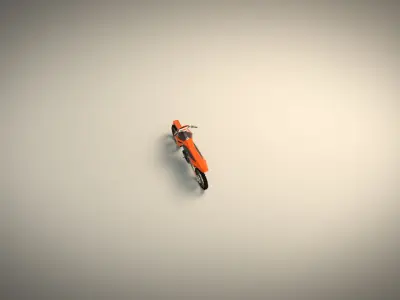 Low Poly Dirt Bike 01 Low-poly 3D model
