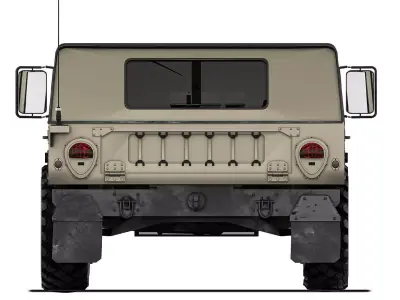 Humvee Military HMMWV M998A1 1994 3D model