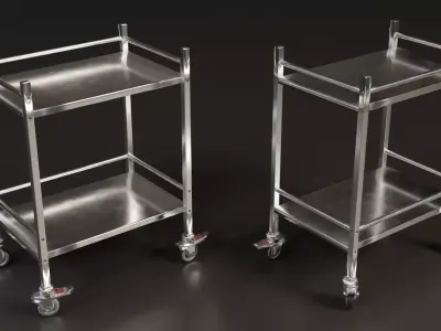 Medical Trolley Free low-poly 3D model