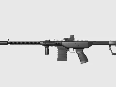  Hunting Rifle 22lr 3 options 3D model