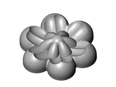 Florentine rosette onlay relief 3D print model