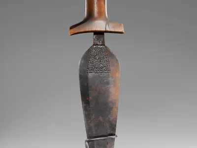 Mangbetu Knife PBR Game Ready Model Low-poly 3D model