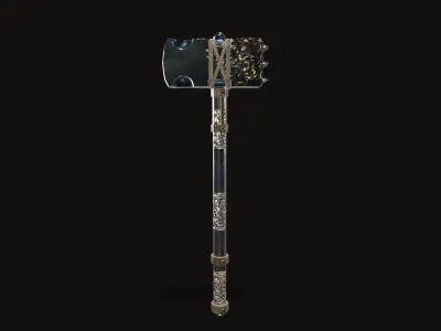 Fantasy War Hammer V02 Low-poly 3D model