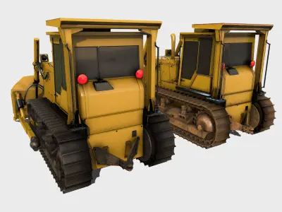 Bulldozer - Bulldozers Low-poly 3D model