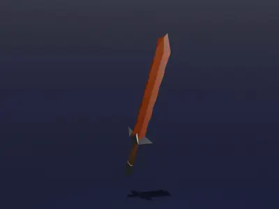 This is a cool copper sword Free low-poly 3D model