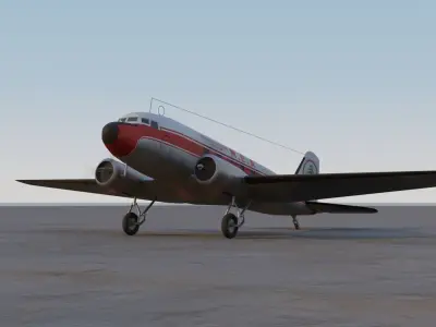Dc-3 Middle East airlines  3D model