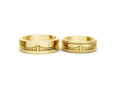 Wedding ring - 3 3D model