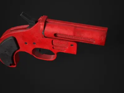 flare gun  Low-poly 3D model