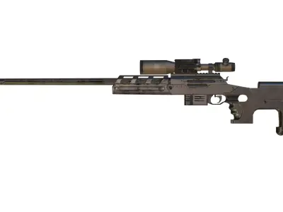 ALPINE SNIPER Rifle Low-poly 3D model