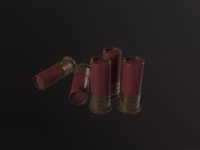 Shotgun shells 3D Model Low-poly 3D model