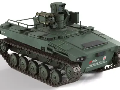 Marker Anti Tank Robot UGV Low-poly 3D model