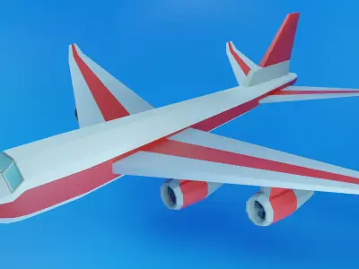 Airplane  Low-poly 3D model purchase