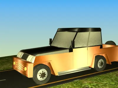 Indian Jeep Model Type 4 Free low-poly 3D model