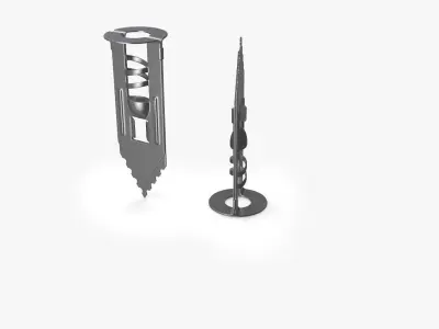 steel dowel 3D model