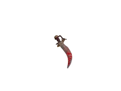 Combat Worn Bloody Blade Low-poly 3D model