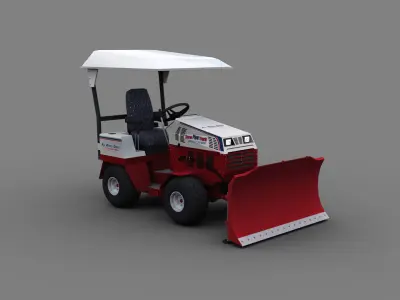 Snow Plow Truck Low-poly 3D model