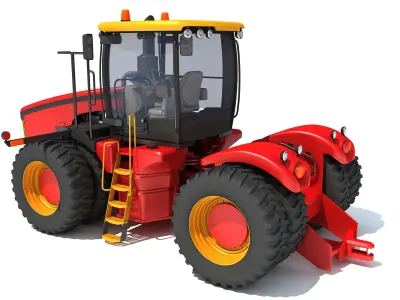Versatile Wheeled Articulated Tractor 3D model